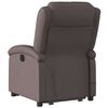 vidaXL Electric Stand up Massage Recliner Chair Dark Brown Real Leather