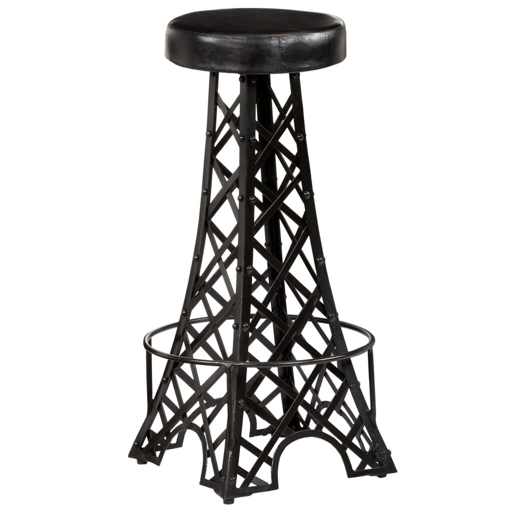 vidaXL Bar Stools 2 pcs Real Leather
