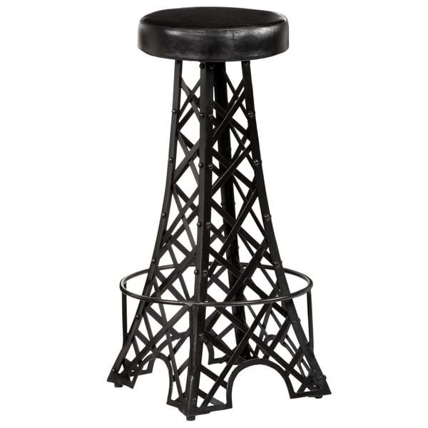 vidaXL Bar Stools 2 pcs Real Leather