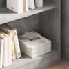 vidaXL Bookshelf Concrete Grey 80x24x75 cm Engineered Wood