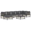 vidaXL 8 Piece Garden Lounge Set with Cushions Anthracite Poly Rattan