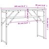 vidaXL Console Table with Shelf Smoked Oak 105x30x75cm Engineered Wood