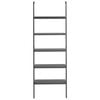 vidaXL 5-Tier Leaning Shelf Black 64x35x185 cm
