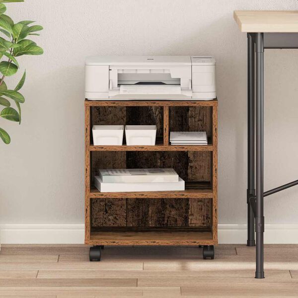vidaXL Printer Stand Old wood 41 x 32 x 48 cm Engineered wood