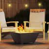 vidaXL Fire Pit Black 60 x 60 x 30 cm Cold-rolled steel