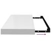 vidaXL Floating Wall Shelves 4 pcs High Gloss White 60x23.5x3.8 cm MDF