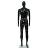 vidaXL Full Body Male Mannequin with Glass Base Glossy Black 185 cm
