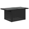 vidaXL 7 Piece Garden Sofa Set with Cushions Black Poly Rattan
