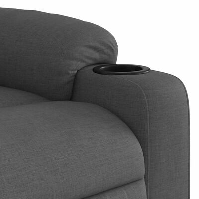 vidaXL Electric Massage Recliner Chair Dark Grey Fabric