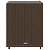 vidaXL Garden Storage Cabinet Brown 55x59x69 cm Poly Rattan