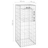 vidaXL Gabion Basket Posts 2 pcs 40x40x100 cm Iron