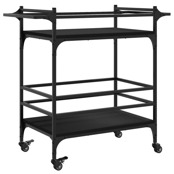 vidaXL Kitchen Trolley Black 82x40x78.5 cm Engineered Wood