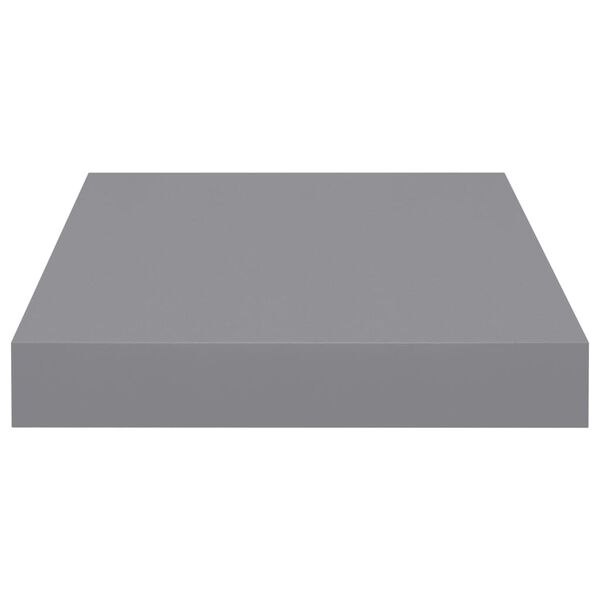 vidaXL Floating Wall Shelves 2 pcs Grey 23x23.5x3.8 cm MDF