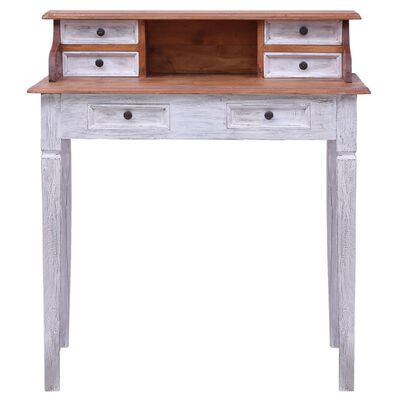 vidaXL Writing Desk with Drawers 90x50x101 cm Solid Reclaimed Wood