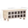 vidaXL Storage Box White 110x40x45 cm Solid Acacia Wood