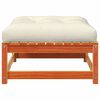 vidaXL Garden Footstools with Cushions 2 pcs Wax Brown Solid Wood Pine