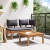 vidaXL Garden Bench 2 pcs Brown Solid Teak wood