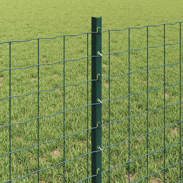 vidaXL Fence Post 11 pcs Green 100 cm Steel
