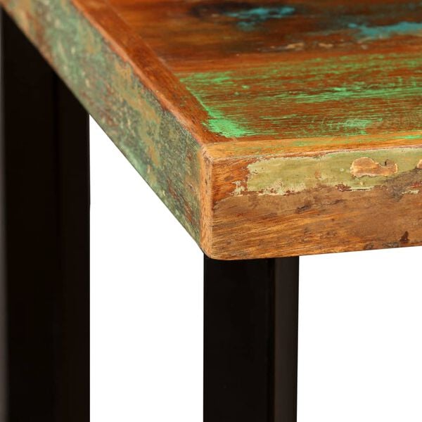 vidaXL Bar Set 3 Pieces Solid Wood Reclaimed. Genuine Leather & Canvas