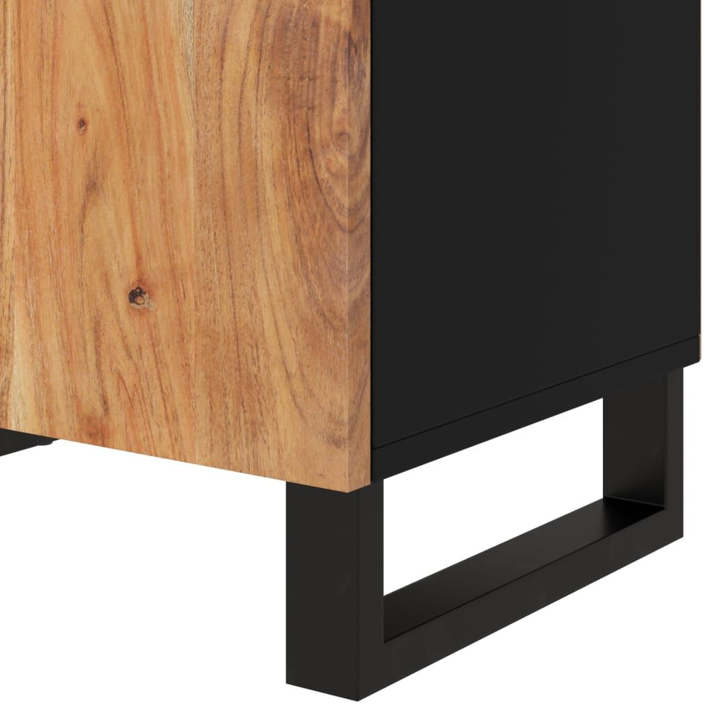 vidaXL Bedside Cabinet 50x33x60 cm Solid Wood Acacia&Engineered Wood