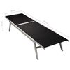 vidaXL Sun Lounger Steel and Textilene Black