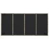 vidaXL Garden Table with Glass Top Grey 190x90x75 cm Poly Rattan