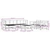 vidaXL 7 Piece Garden Lounge Set White Solid Wood Pine