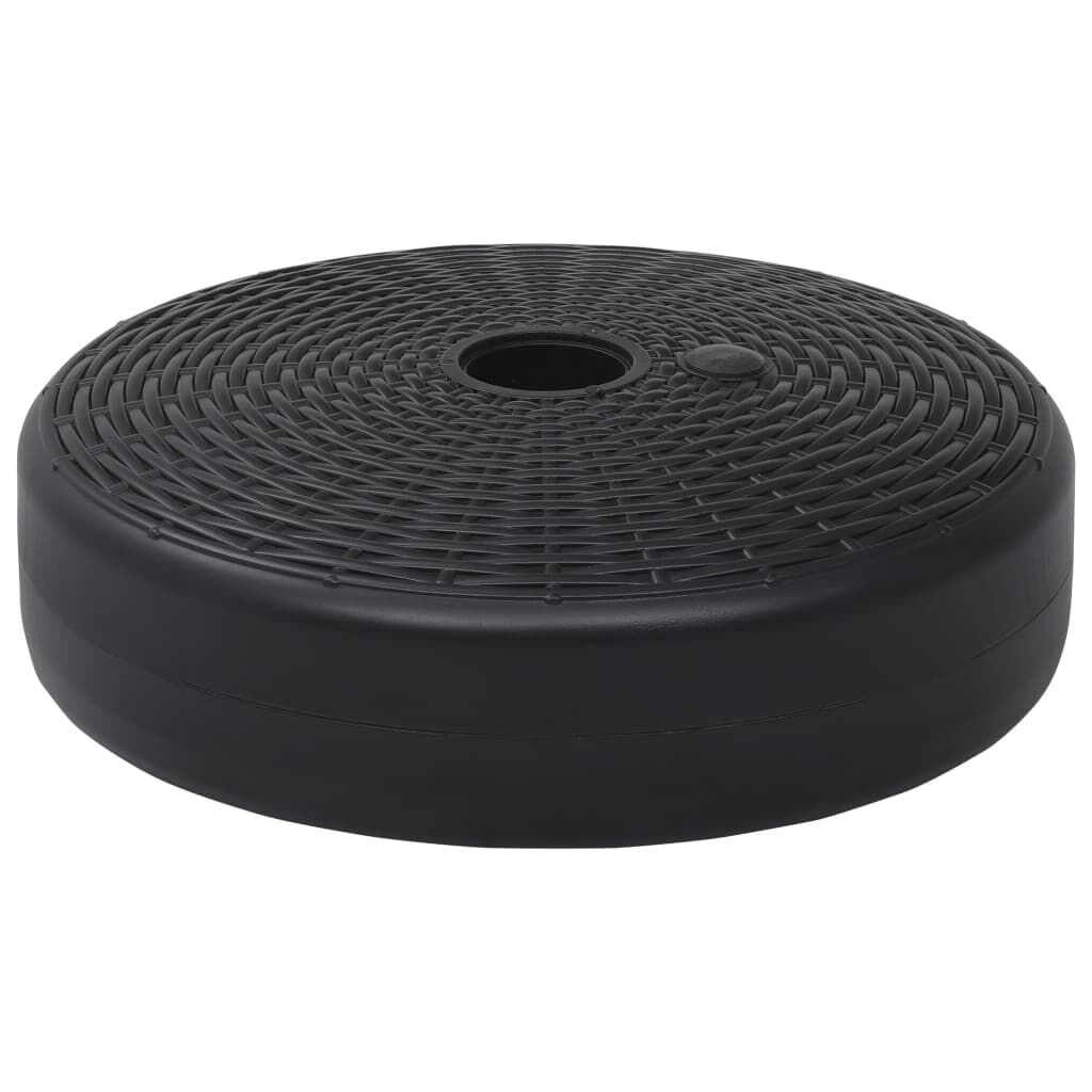 vidaXL Umbrella Base Sand/Water Filled 24 L Black