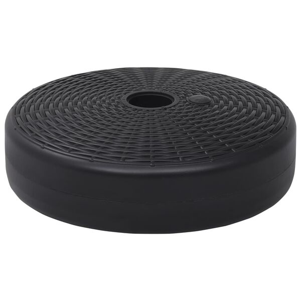 vidaXL Umbrella Base Sand/Water Filled 24 L Black