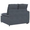 vidaXL Modular Sofa Armrest End Module with Cushions Dark Grey 100 cm