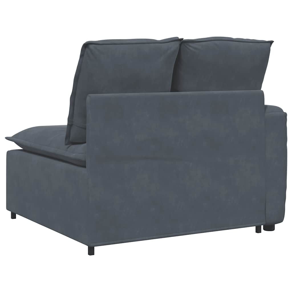 vidaXL Modular Sofa Armrest End Module with Cushions Dark Grey 100 cm