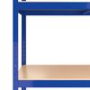 vidaXL 4-Layer Shelves 5 pcs Blue Steel&Engineered Wood