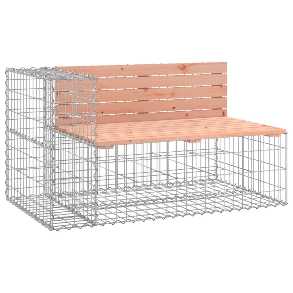 vidaXL Garden Bench with Gabion Basket Solid Wood Douglas