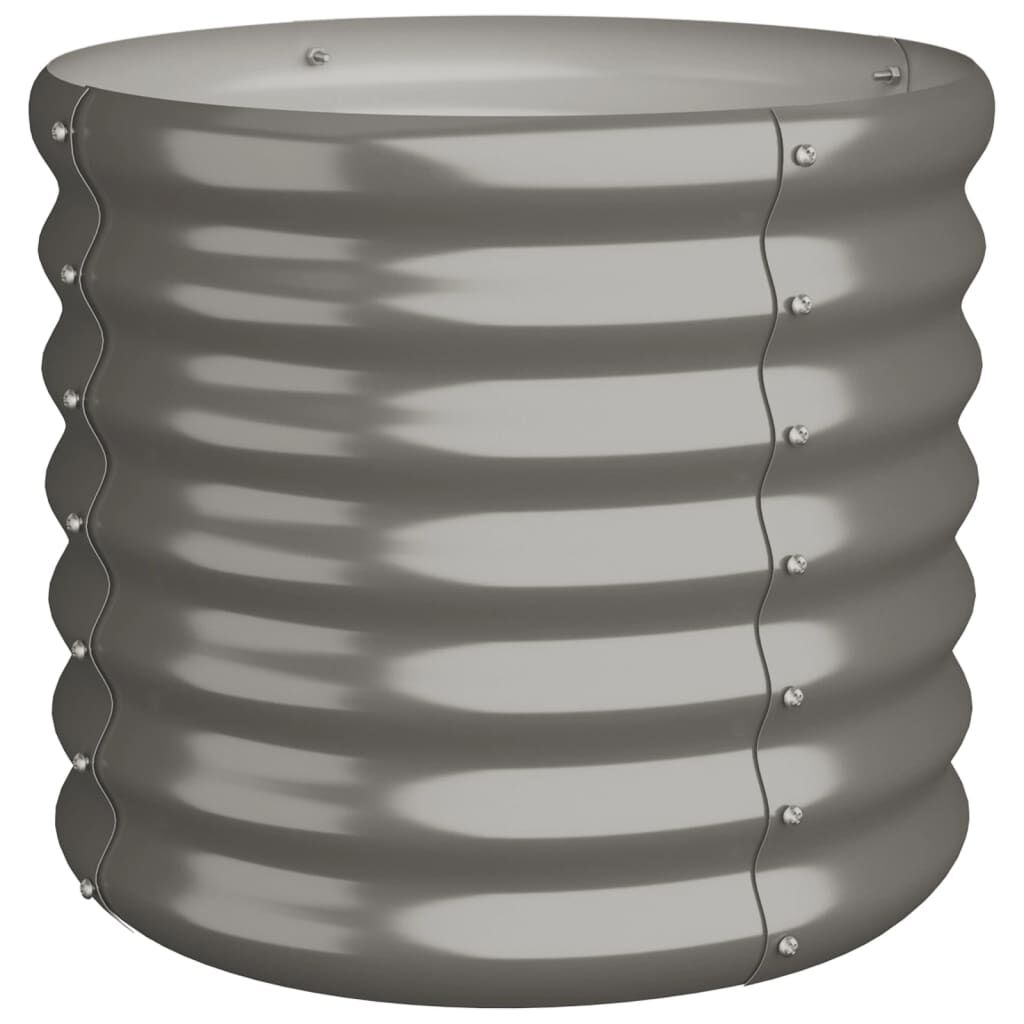vidaXL Garden Planter Powder-coated Steel 40x40x36 cm Grey