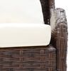 vidaXL Garden Corner Sofas 2 pcs Poly Rattan Brown