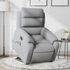 vidaXL Electric Stand up Massage Recliner Chair Light Grey Fabric