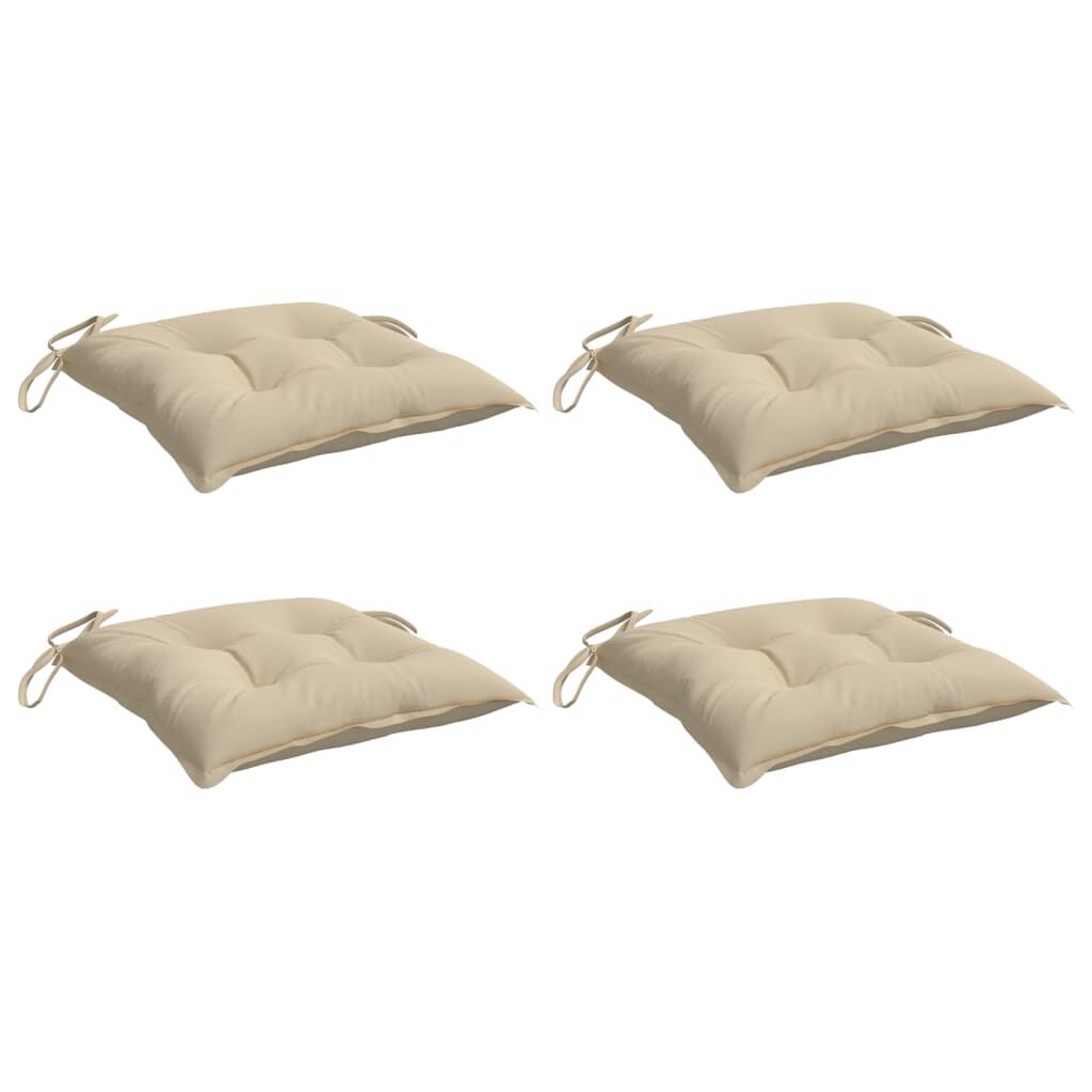 vidaXL Pallet Cushions 4pcs Beige 50x50x7 cm Oxford Fabric