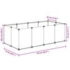 vidaXL Small Animal Cage Black 144x74x46.5 cm PP and Steel