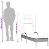vidaXL Sun Loungers 2 pcs with Canopies and Table Grey Poly Rattan