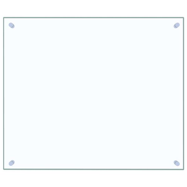 vidaXL Kitchen Backsplash Transparent 70 x 60 cm Tempered Glass