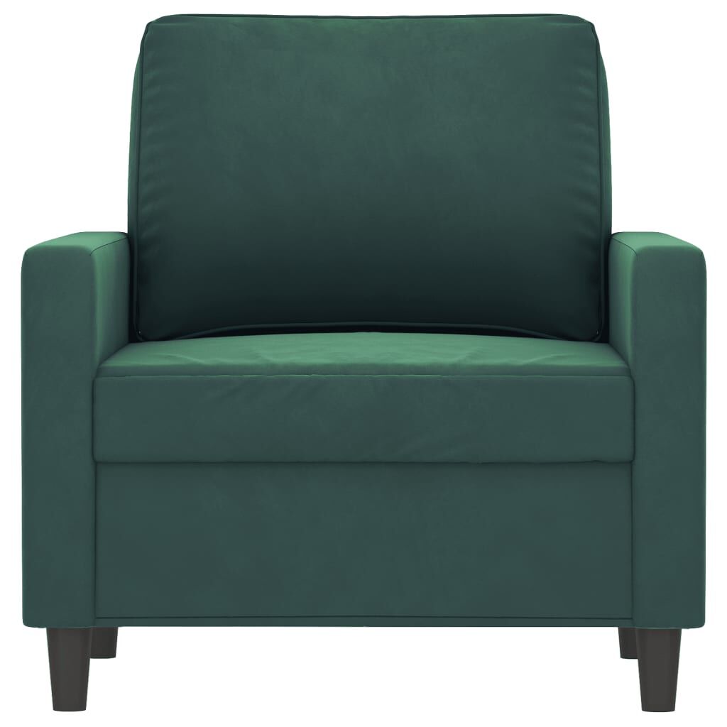 vidaXL Sofa Chair Dark Green 60 cm Velvet