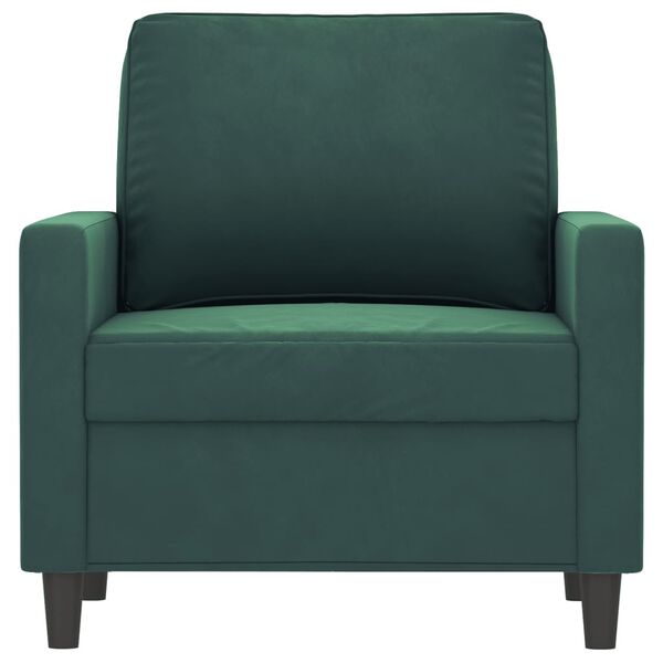 vidaXL Sofa Chair Dark Green 60 cm Velvet
