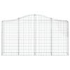 vidaXL Arched Gabion Baskets 5 pcs 200x30x100/120 cm Galvanised Iron