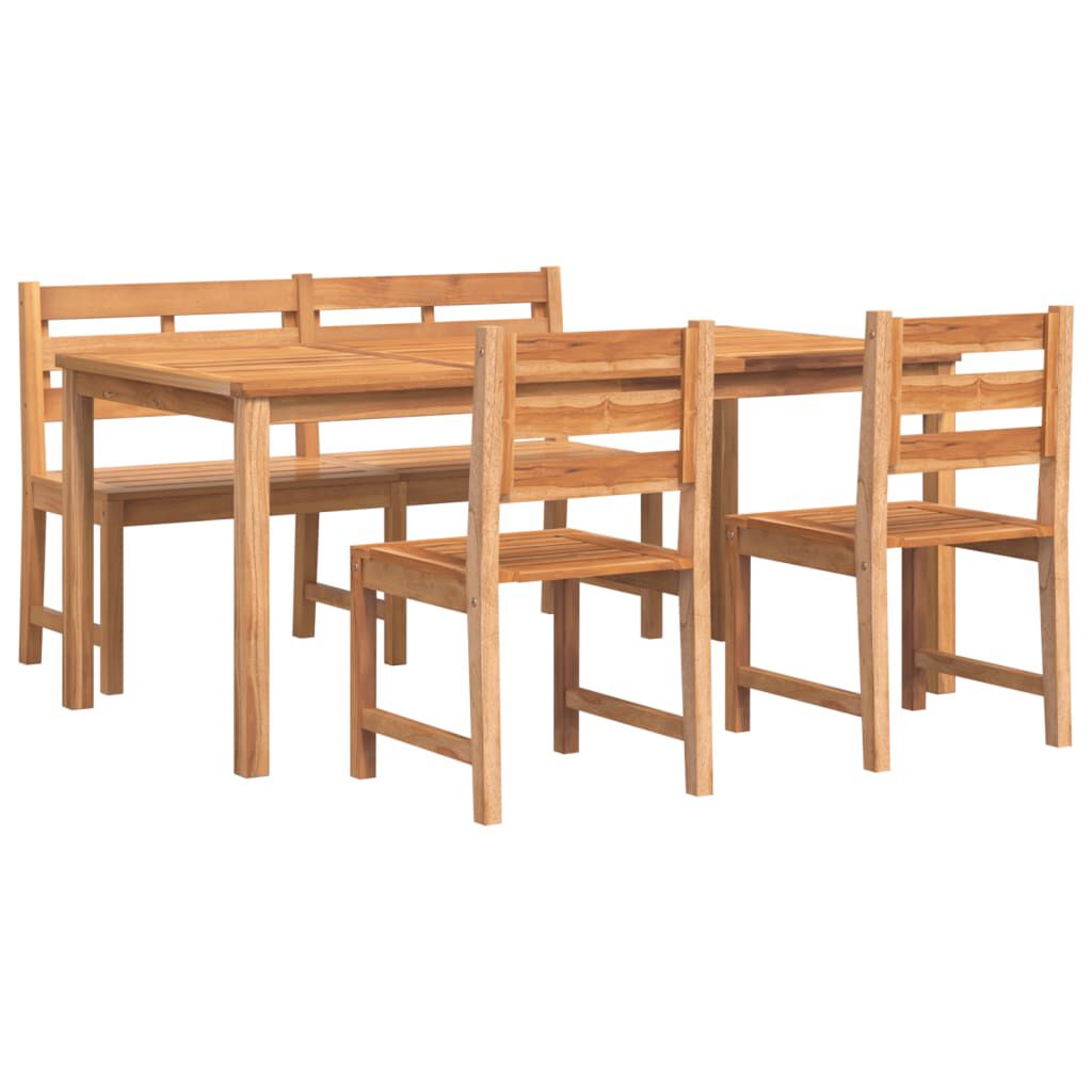 vidaXL 4 Piece Garden Dining Set Solid Wood Teak