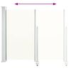vidaXL Patio Retractable Side Awning 120 x 300 cm Cream
