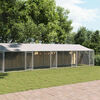vidaXL Dog Cage with Roof and Doors Grey 10x2x2 m Galvanised Steel