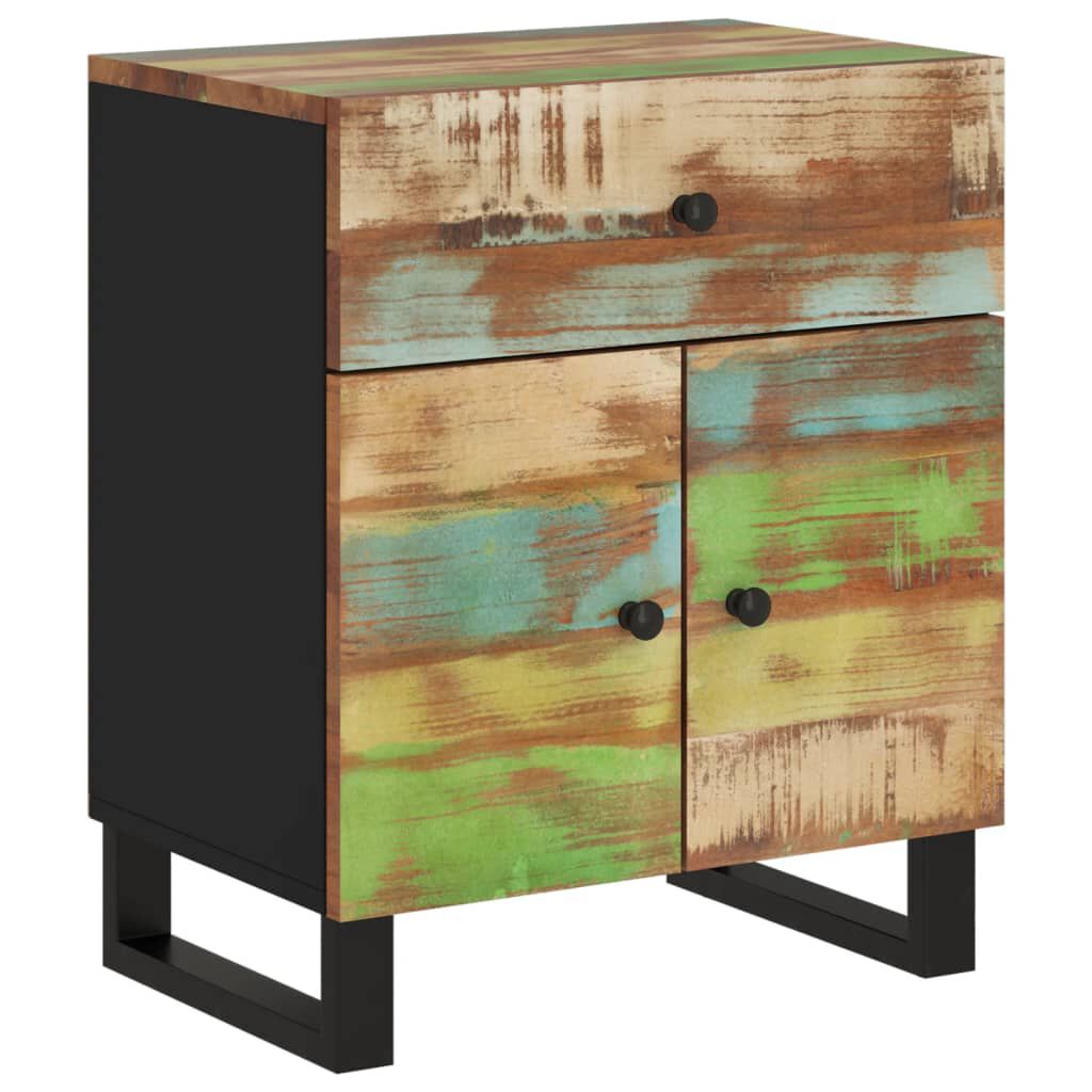 vidaXL Bedside Cabinet 50x33x60cm Solid Wood Reclaimed&Engineered Wood