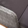 vidaXL Sun Lounger Poly Rattan and Solid Acacia Wood Grey