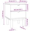 vidaXL Bedside Cabinet OTTA Brown&Grey 45x39x57 cm Solid Wood Pine