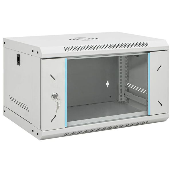 vidaXL 6U Wall Mounted Network Cabinet 19" IP20 53x40x30 cm